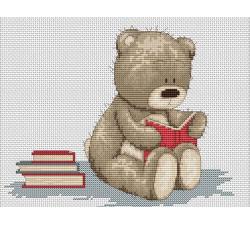 Медвежонок Бруно читает, набор для вышивания Luca-S, арт.В1025