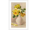 Жёлтые розы в вазе, набор для вышивания Luca-S, арт.В508 